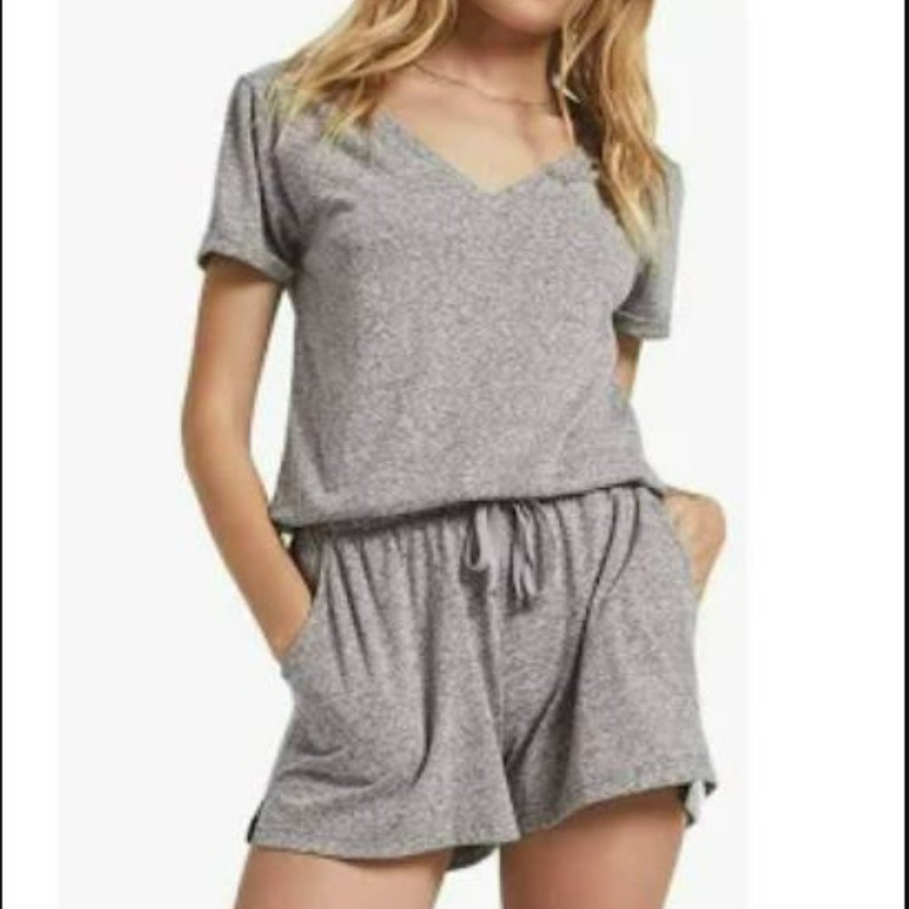 Z Supply Pia Romper - Heather Gray (Size: M)